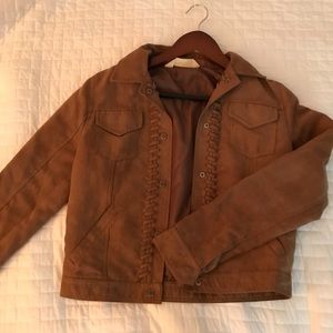Small suede jacket, color brown
